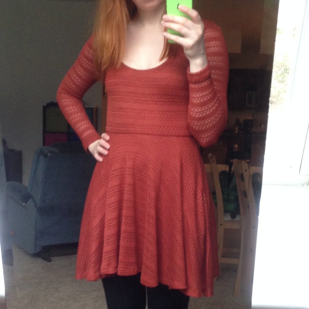 Kimchi Blue Burnt Orange Dress Size Small